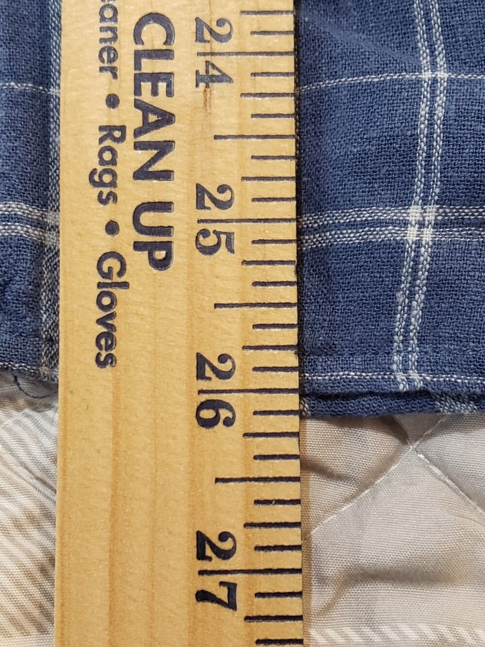 Lucky Brand Large Linen Blend Blue Plaid Shirt - Picture 7 of 7